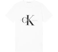 Calvin Klein Jeans T-Shirt Homme Manches Courtes Core Monologo Slim, Blanc (Bright White), XL