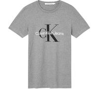 Calvin Klein Jeans T-Shirt Homme Manches Courtes Core Monologo Slim, Gris (Mid Grey Heather), XL