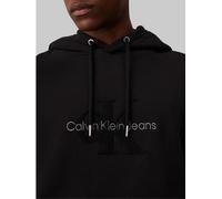 Sweatshirt à capuche Calvin Klein Jeans Chenille Monologo Crew noir pur - XL