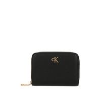 Calvin Klein Portefeuille Femme Minimal Monogram Flap Cuir Petit, Noir (Black), Taille Unique