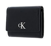 Calvin Klein Jeans Portefeuille Femme Minimal Monogram Meddium Trifold Petit Modèle, Noir (Black), Taille Standard