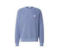 Calvin Klein Pull Ls EZ Cotton Waffle Crwnk SWTR 9 Lv04Rd313G Bleu (Dusty Sailor) S Homme