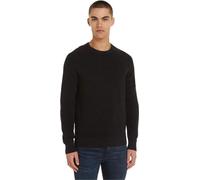 Calvin Klein Jeans Pull ras du cou 'Pull à badge avec structure gaufrée', J30J323989, Ck Black, T. XL