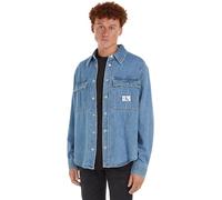 Calvin Klein Jeans Relaxed Linear Shirt J30J324582 Chemises décontractées, Denim (Denim Medium), XXL Homme