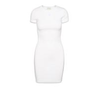 Calvin Klein Robe T-Shirt Femme Mini avec Col Ras-du-Cou, Blanc (Brilliant White), S