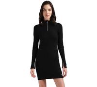 Calvin Klein Jeans Robe Femme Half Zip Dress Manches Longues, Noir (CK Black), L