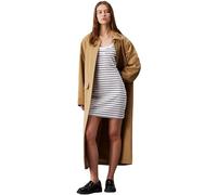 Calvin Klein Jeans Robe Femme Tank Dress Été, Multicolore (CK Black/Bright White Striped), S