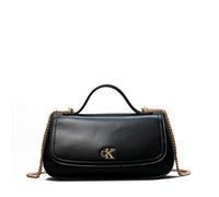 Calvin Klein Sac à bandoulière pour femme Top Handle Noir LV04F3282G, Noir / or antique, Medium