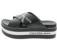 Calvin Klein Jeans Sandale Plateau-Sohle Crisscross Schwarz Größe 39