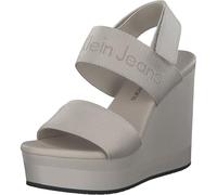 Calvin Klein Jeans Sandales Compensées Femme à Plateforme, Beige (Eggshell), 40