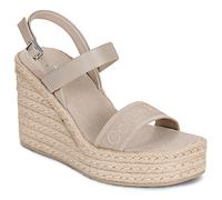 Calvin Klein Espadrilles compensées pour femme 70 Webbing Lth HW0HW02901 - Gris (Nomad), pointure 37