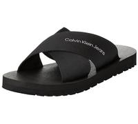 Calvin Klein Jeans Sandales Homme Cross Slip-on Été, Noir (Triple Black), 41