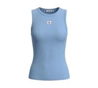 Calvin Klein Jeans - Sleeveless Round Neck Tank-Top - Femme - Tops - Bleu - Taille: 36 FR