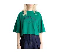 Calvin Klein Jeans - SS Cropped Boxy Heritage - Femme - Tops - Vert - Taille: 38 FR