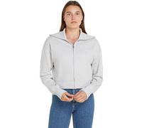 Calvin Klein Jeans Sweat avec Fermeture Femme Éclair Zippé Diffused Monologo Zippé, Gris (Lunar Rock), M