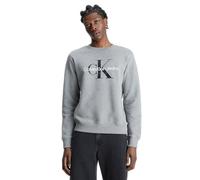 Calvin Klein Jeans Sweat Homme Core Monologo Sans Capuche, Gris (Mid Grey Heather), XXL