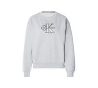 Calvin Klein Jeans Sweat-shirt gris clair / noir / blanc, Taille XS