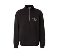 Calvin Klein Jeans Men's Ckj Monogram Quarter-Zip Fleece Noir UB1 M Male