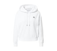 Calvin Klein Sweat-Shirt Femme CK Embroidery avec Capuche, Blanc (Bright White), XL