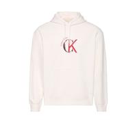 Calvin Klein Ls EU 350Terry Graphic Hoodie Lv04Re255G Sweatshirts, White (White Greige), M Homme