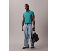 Calvin Klein SS Badge 30s Jersey Classic Tee Lv04rc272g T-Shirts, Green (North Sea), L Homme