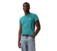 Calvin Klein T-Shirt Classique en Jersey SS Badge 30S pour Homme Lv04Rc272G Tees, Vert (mer du Nord), M