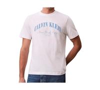 Calvin Klein Jeans - T-shirt ample graphique de mars - Homme - Tops - Blanc - Taille: L