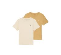 Calvin Klein Monogram Top IB0IB01093 Lot de 2 Paires de Chaussettes pour garçon Beige Sable et Blanc 4 Ans, Beige (Beige Sable/Blanc), 4 Ans