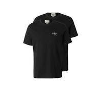 Calvin Klein Jeans T-Shirt brun foncé / noir / blanc, Taille M