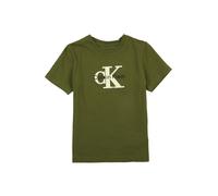Calvin Klein Jeans T-Shirt écru / kiwi / noir, Taille 104