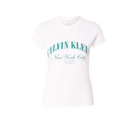 Calvin Klein Jeans T-shirt émeraude / blanc, Taille L