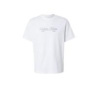 Calvin Klein Jeans T-Shirt gris argenté / blanc, Taille M