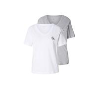 Calvin Klein Jeans T-shirt gris chiné / blanc, Taille XL
