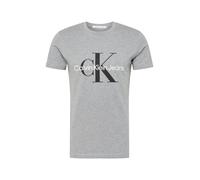 Calvin Klein Jeans T-Shirt Homme Manches Courtes Core Monologo Slim, Gris (Mid Grey Heather), L