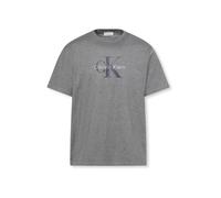 Calvin Klein Jeans T-Shirt 'Hero' gris chiné / noir / blanc, Taille L
