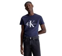 Calvin Klein Jeans T-Shirt Homme Manches Courtes Core Monologo Slim, Bleu (Night Sky), XXS