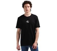 Calvin Klein Jeans T-Shirt Manches Courtes Homme Monologo Col Ras-du-Cou, Noir (CK Black), S