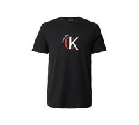 Calvin Klein Jeans T-Shirt rouge feu / noir / blanc, Taille S