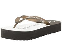 Calvin Klein Jeans Tongs Femme Beach Sandal Flatform avec Plateforme, Noir (Black/Bright White), 40
