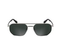 Calvin Klein — Lunettes de soleil CKJ25202S Unisexe Adulte Ruthénium clair Verres gris unis