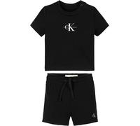 Calvin Klein Jeans Unisex Kids' Monogram Logo T-Shirt And Shorts Set CK Black BEH 18M(86) Unisex