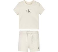 Calvin Klein Jeans Unisex Kids' Monogram Logo T-Shirt And Shorts Set Tofu YAS 24M(92) Unisex