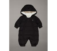 Calvin Klein Jeans Unisex Kids Padded Bodysuit Hooded Long Sleeve Snowsuit CK Black BEH Bébé (9 - 12 mois) Unisex