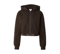 Calvin Klein Jeans Veste de survêtement brun foncé / blanc, Taille L