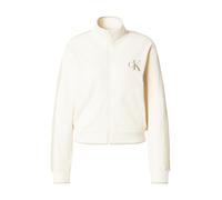 Sweatshirts femmes Calvin Klein Jeans LS STRETCH TERRY FZ TRACK JACKET Blanc EU S