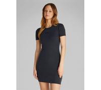 Calvin Klein Jeans Washed Woven Label Rib Dress Noir délavé 12 (M) Female