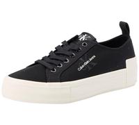 Calvin Klein Jeans Women Bold Vulc FLATF Low Lace Mix MTL, Black/Creamy White, 38 EU