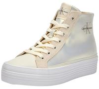 Calvin Klein Jeans Women Bold Vulc FLATF Mid Mix ML MTR, Creamy White, 41 EU
