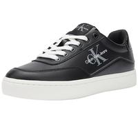 Calvin Klein Jeans Women Classic Cupsole Low Lace LTH ML, Black/Bright White, 39 EU