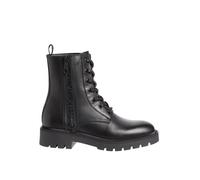 Calvin Klein Jeans Women COMBAT BOOT MID ZIP LTH IN, Triple Black, 41 EU